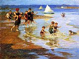 Children at Play on the Beach by Edward Henry Potthast